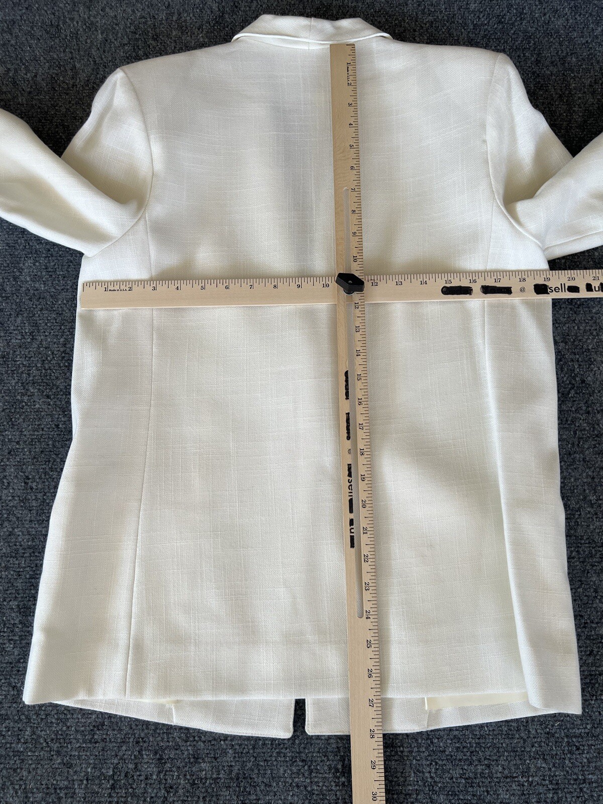 Norwester Womens VTG Blazer Cream White One Button Rayon Blend Lightweight 11/12