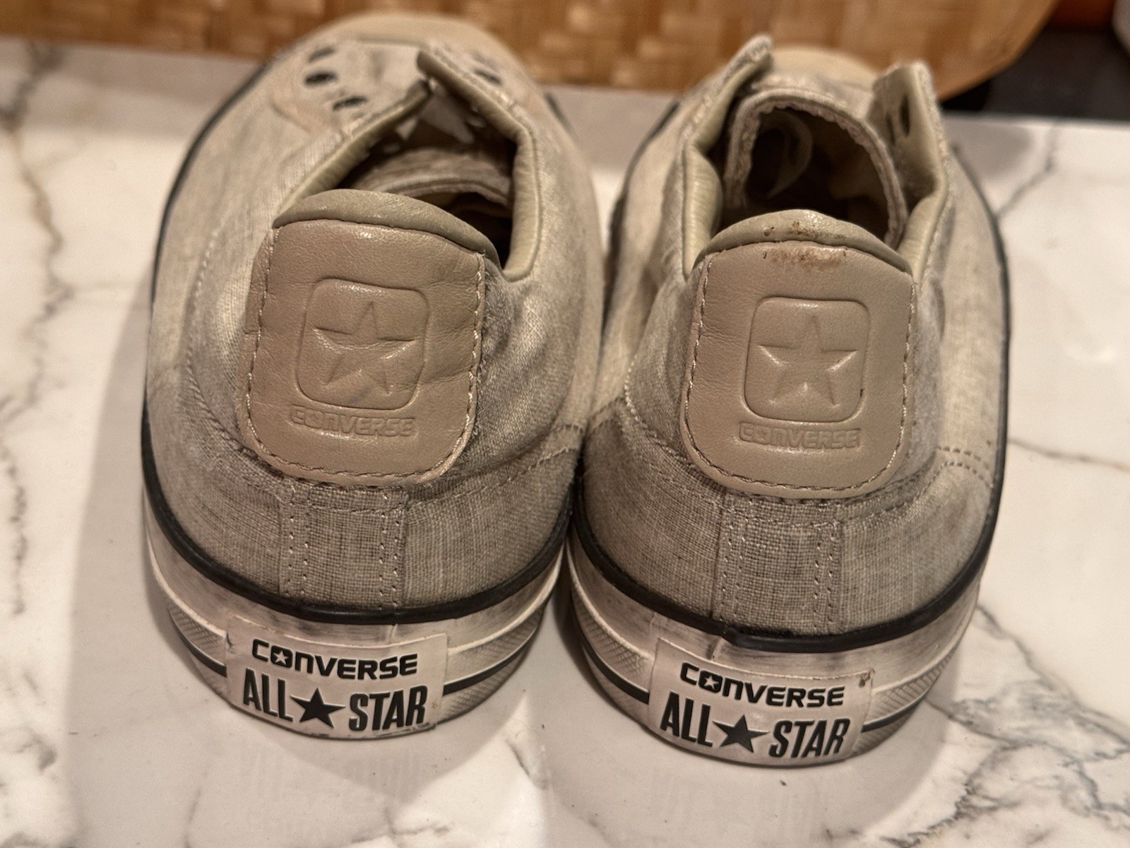 Converse x John Varvatos Low-top Vintage Slip Beige Linen 151297C Size Men’s 9.5