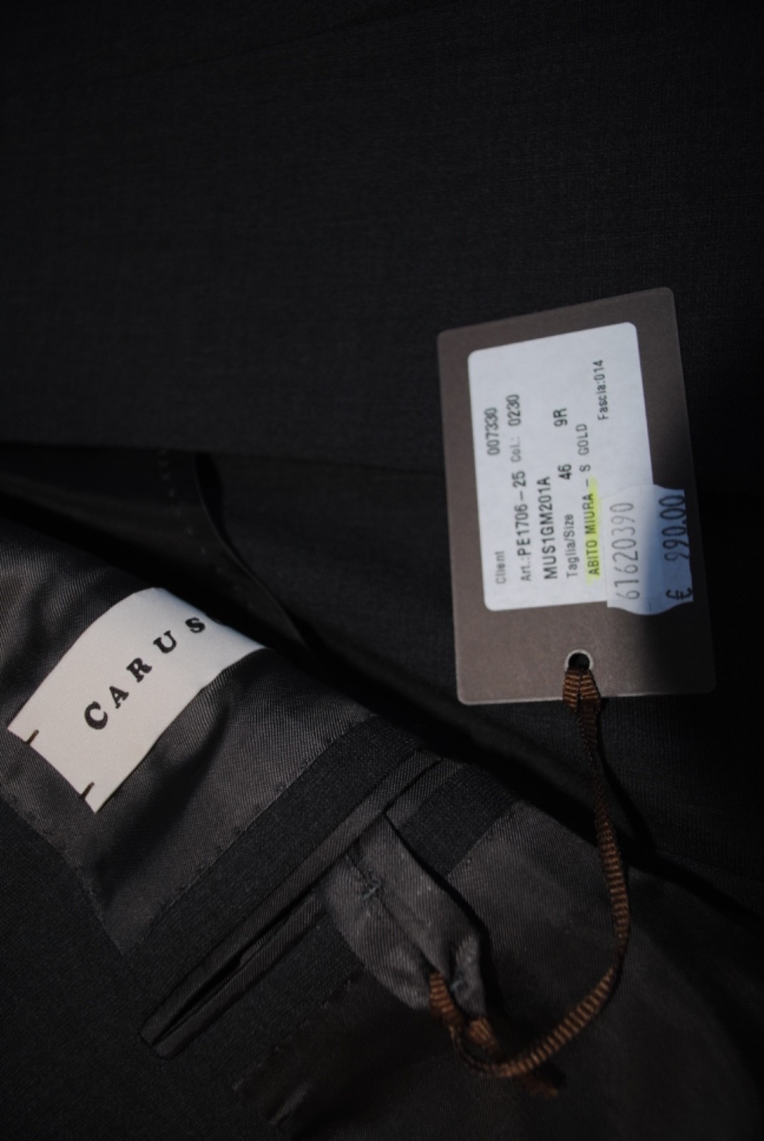 CARUSO TAILORING PARMA DRESS FRESH WOOL GREY WOOL 48 990.00 CART.7177L