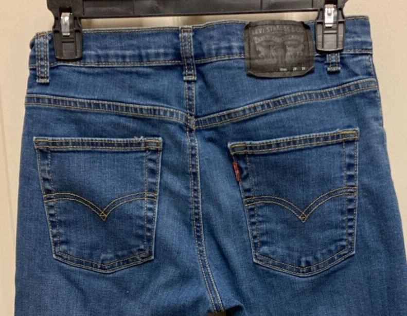 Levi’s Mens 511 Slim Fit Blue Stretch Denim Jeans (Boys Size 18 / 29×31)
