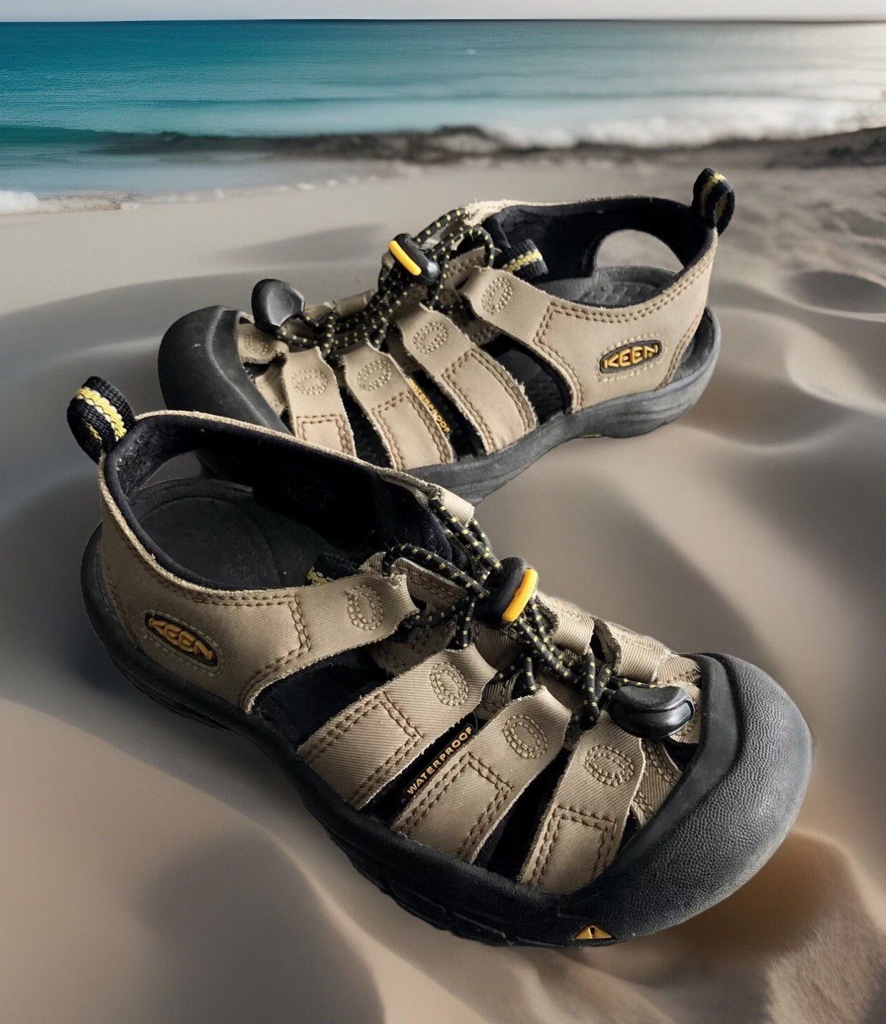 KEEN NEWPORT H2’ SPORT SANDALS WATERPROOF KHAKI BEIGE (TODDLERS) SIZE 13🌞