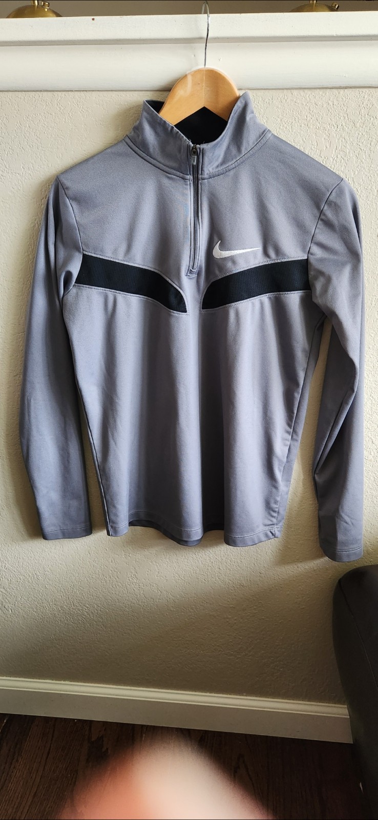Nike Youth Dri-FIT Academy Drill Tops XL Gray and Black
