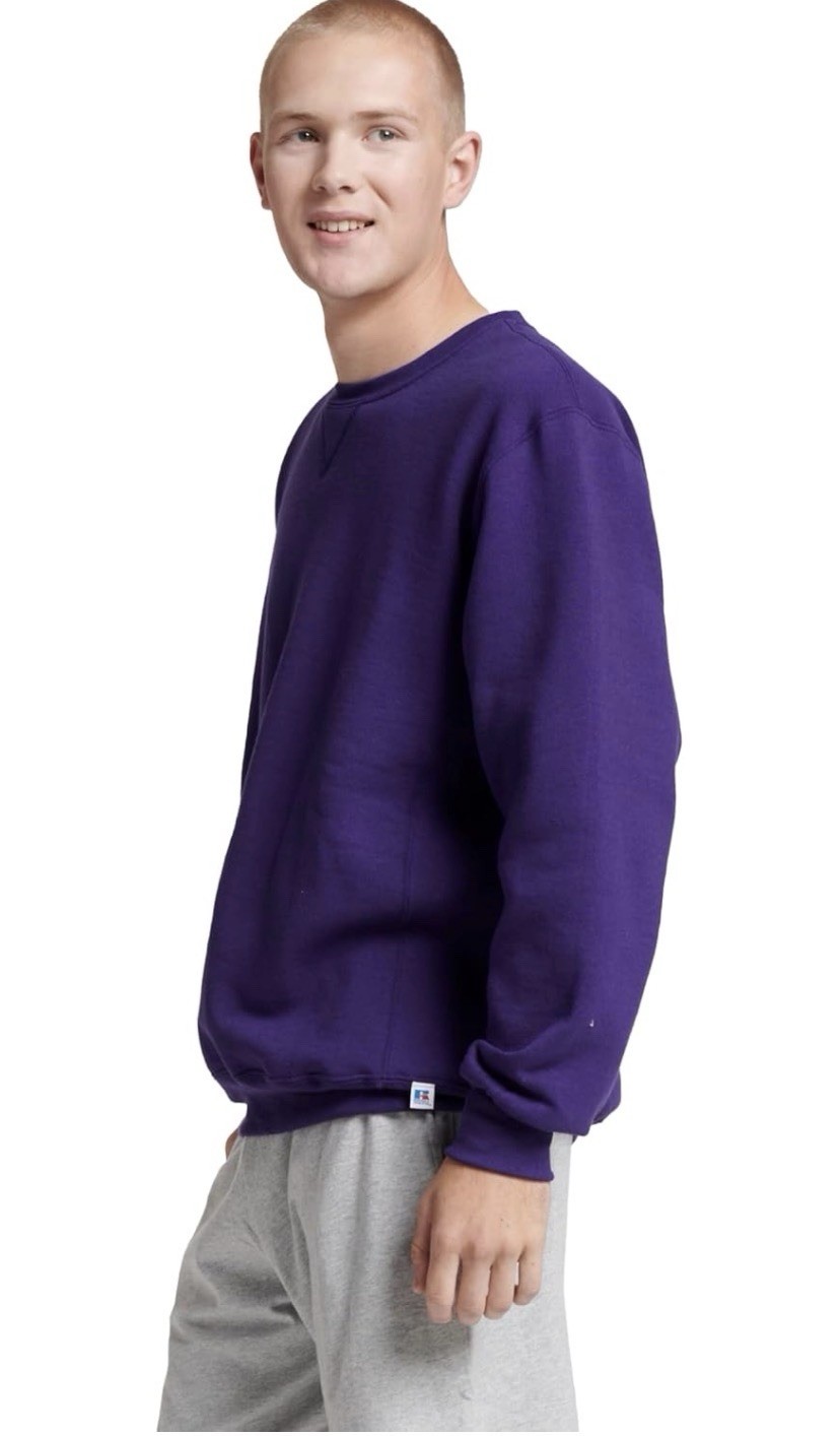 Russell Athletic Men’s Dri-Power Fleece Crew Sweatshirt Cotton Blend Sz M-No Tag