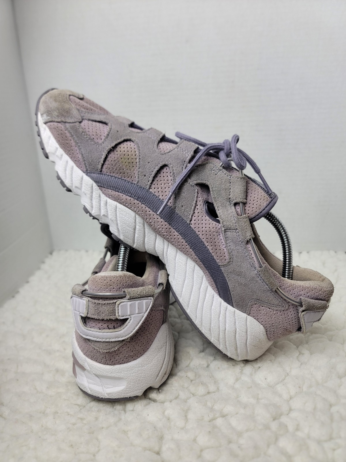 ASICS Gel Mai Gray Purple Suede Mesh Sneakers Mens Size 11 EU 45 Streetwear