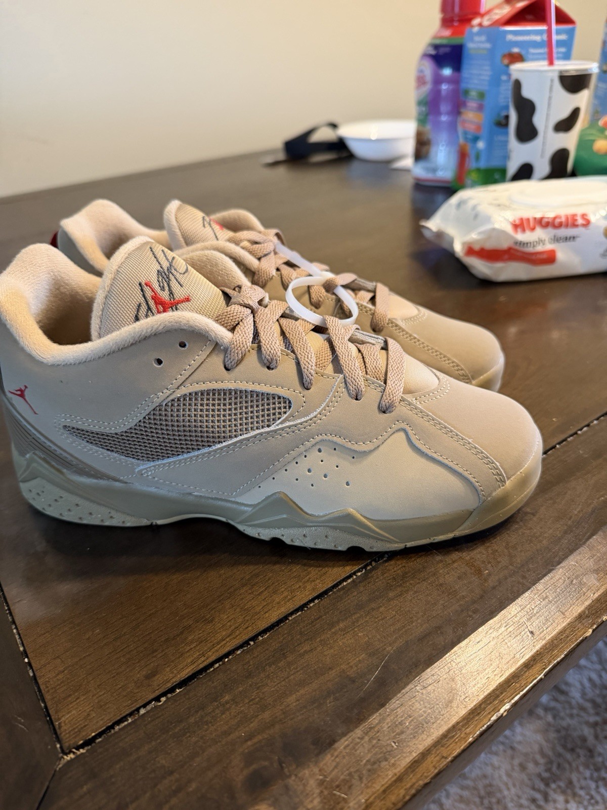 Jordan mvp 92(GS) Dessert camo/fire red-mushroom Beige/Red 6.5Y
