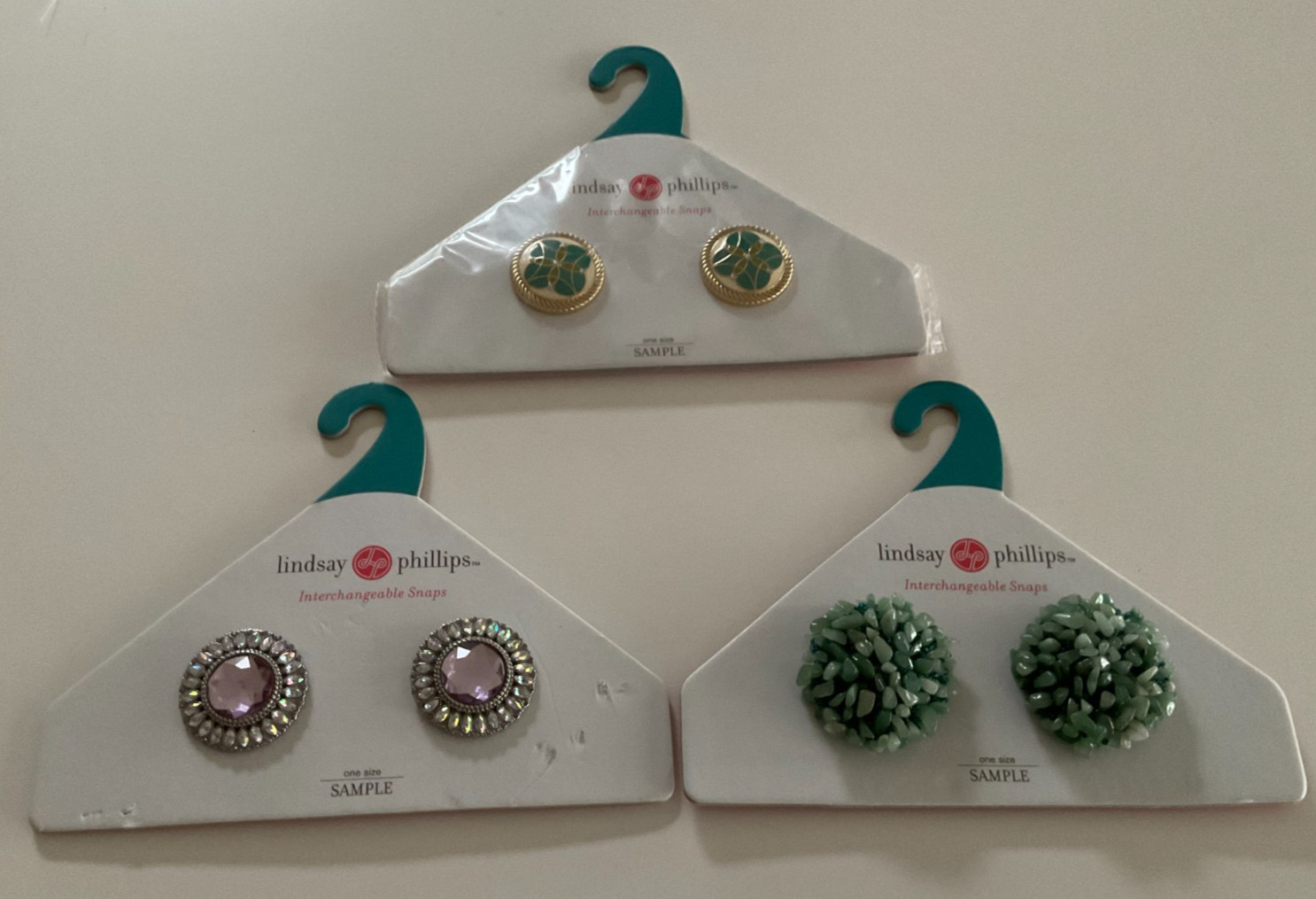 Lindsay Phillips Interchangeable Shoe Snaps Charms for SwitchFlops 3 Pairs NEW