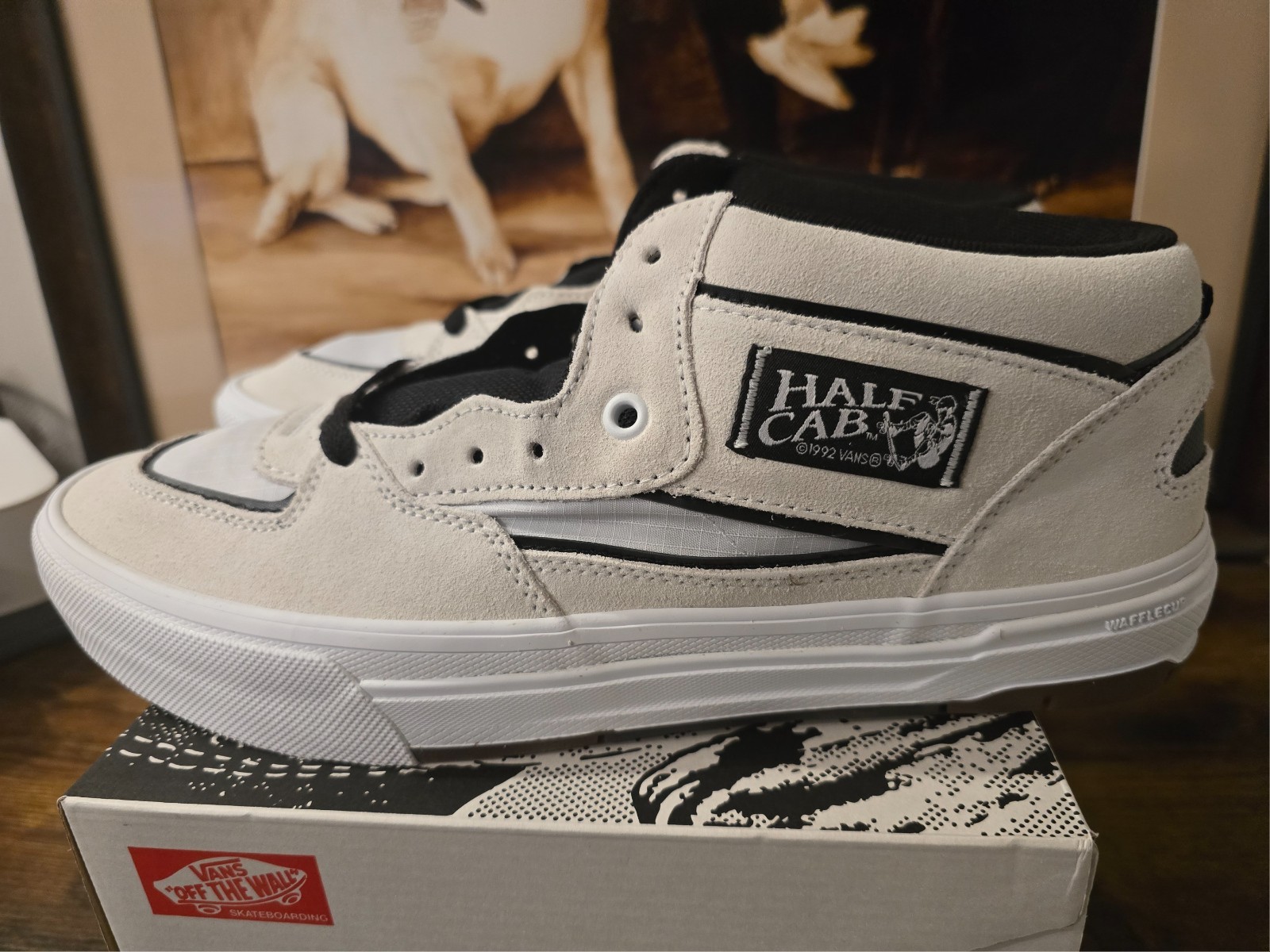 Vans Skate Half Cab Waffle Cup Shoes White Black VN000D9ZYB2 Men’s Size 11 NEW