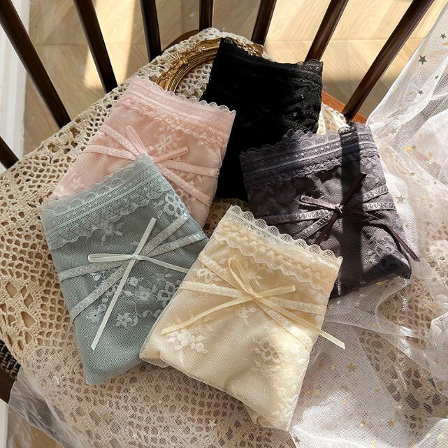 5 Pack Lot Womens Sexy Satin Panties Briefs Ladies French Underwear Lingeries