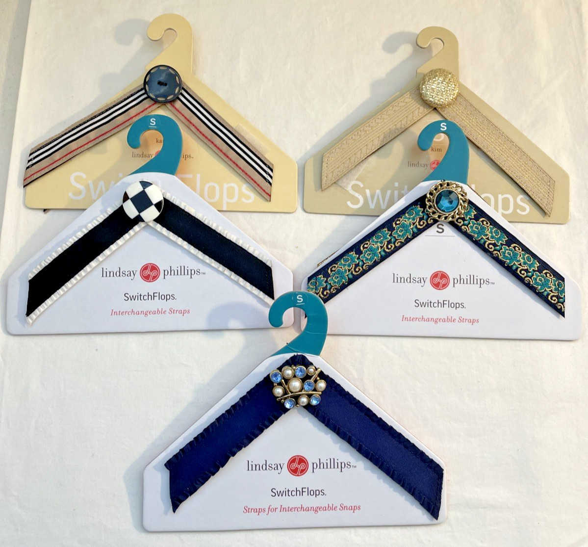 NEW ~ Women’s Lindsay-Phillips ~ SwitchFlops Switchable Straps Small Set of 5