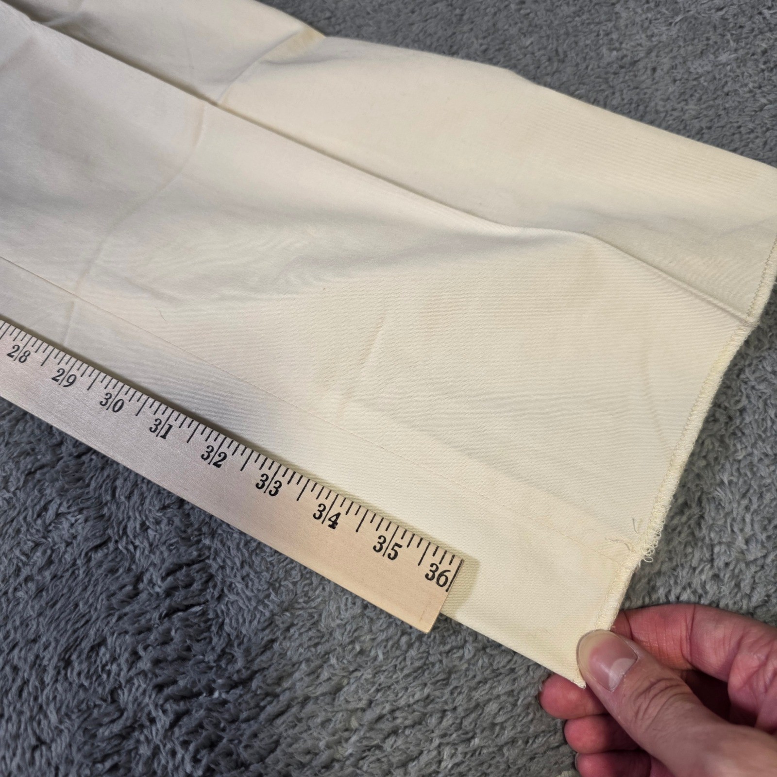 Timberland Mens 36 Weathergear Trousers Cream Straight Leg Cotton VTG Hungary