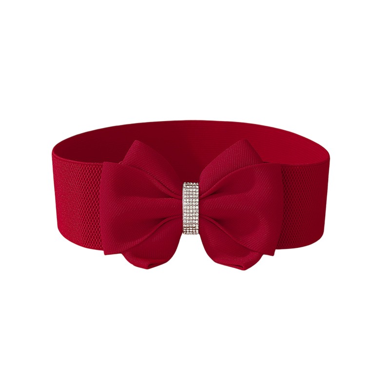 Bowknot Waistband Dress Decors Versatile Elastic Waistband Wide Waistband