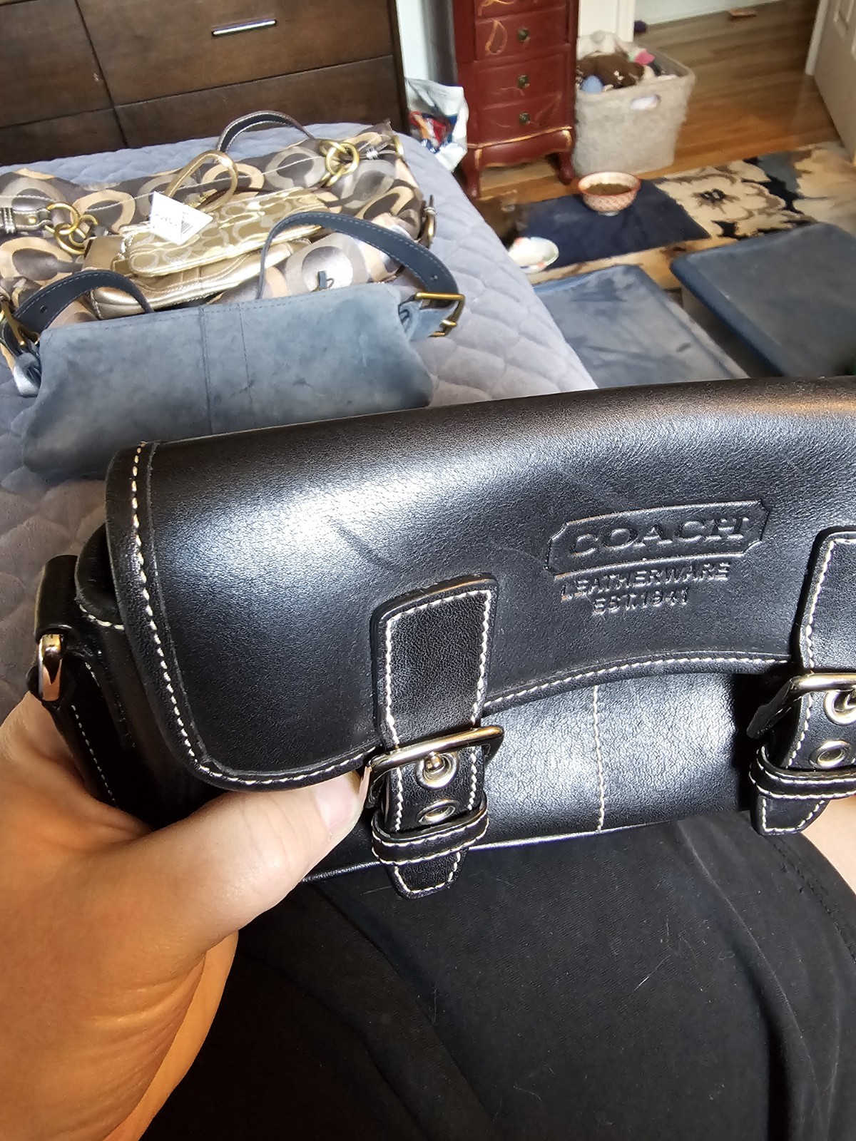 Black Coach Bleeker Crossbody 2000s Y2K
