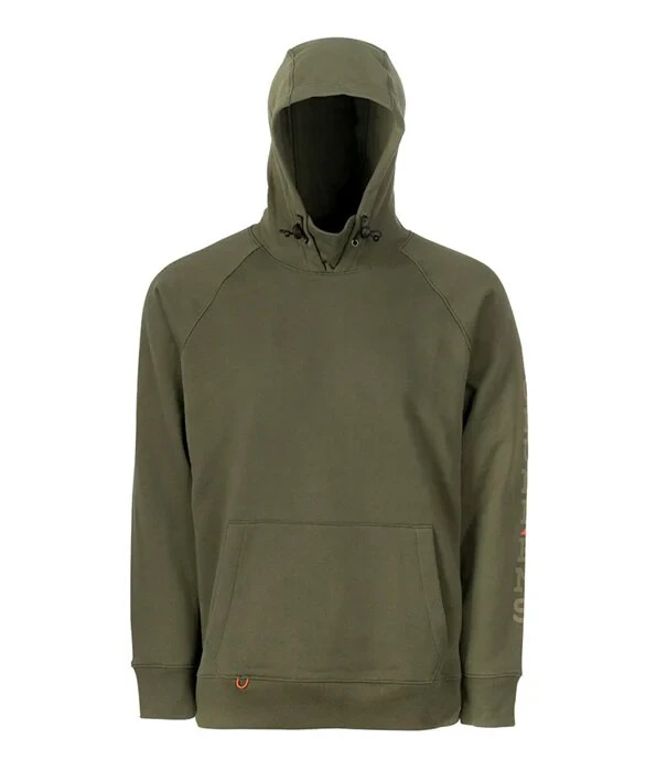 Grundens Mens Dillingham Tech Pullover Hoodie Sweatshirt Olive Heather Green NEW