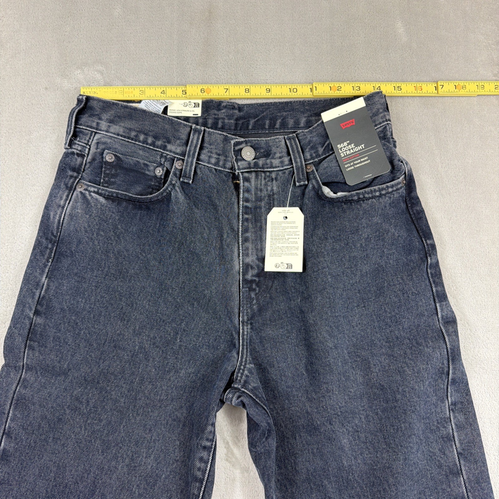 Levi’s 568 Premium Jeans Men’s Size 29×30 Loose Straight Blue Denim Cotton