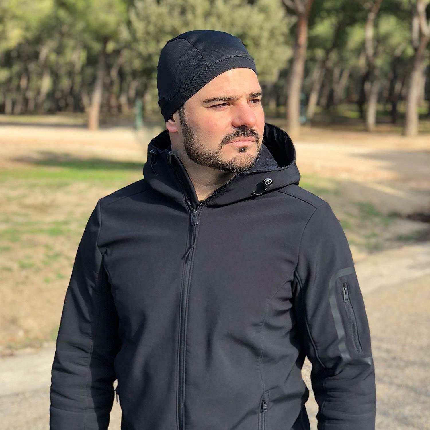 Moisture Sweat Wicking Cooling Bald Dome Skull Cap Helmet Liner Sport Beanie Hat