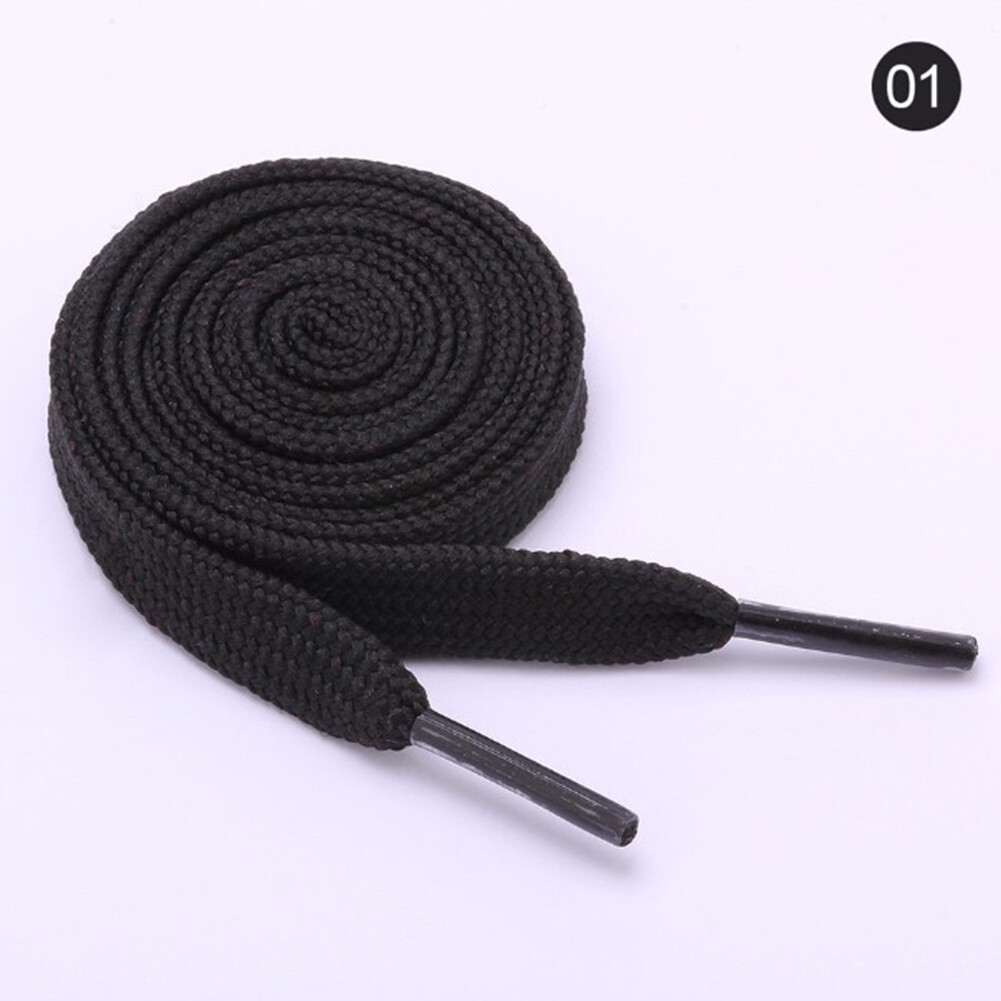 Fat Shoelaces Flat Wide 0.8cm 100cm Color Boot Shoe Laces Sneakers⇓