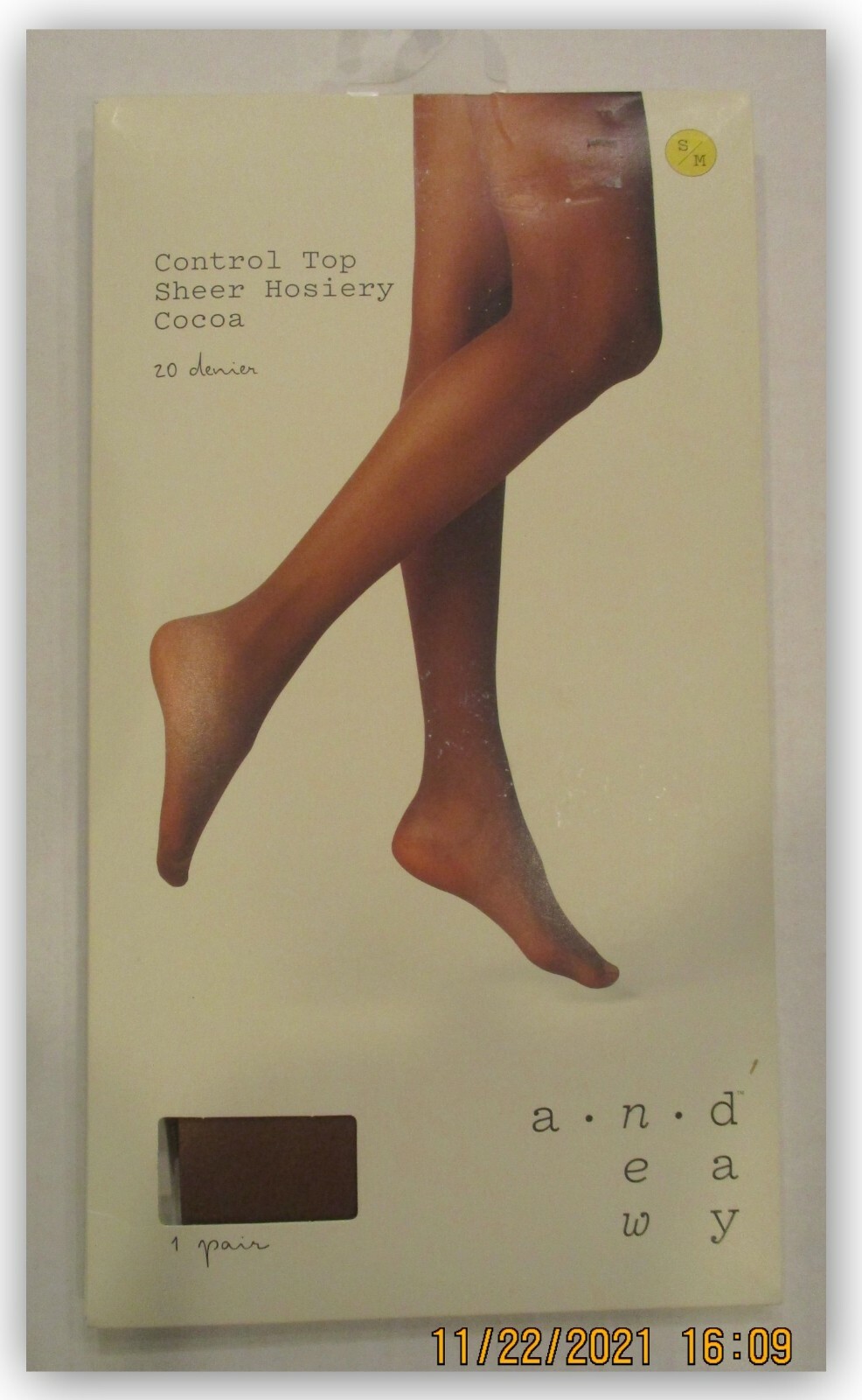 A New Day Single Pairs CONTROL TOP SHEER HOSIERY Choice of Size and Color