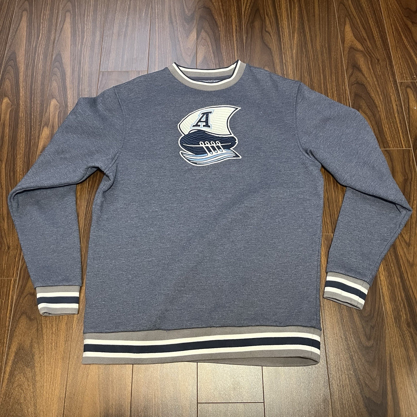 CFL Toronto Argonauts New Era Crewneck Pullover Sweater Mens Medium Gray