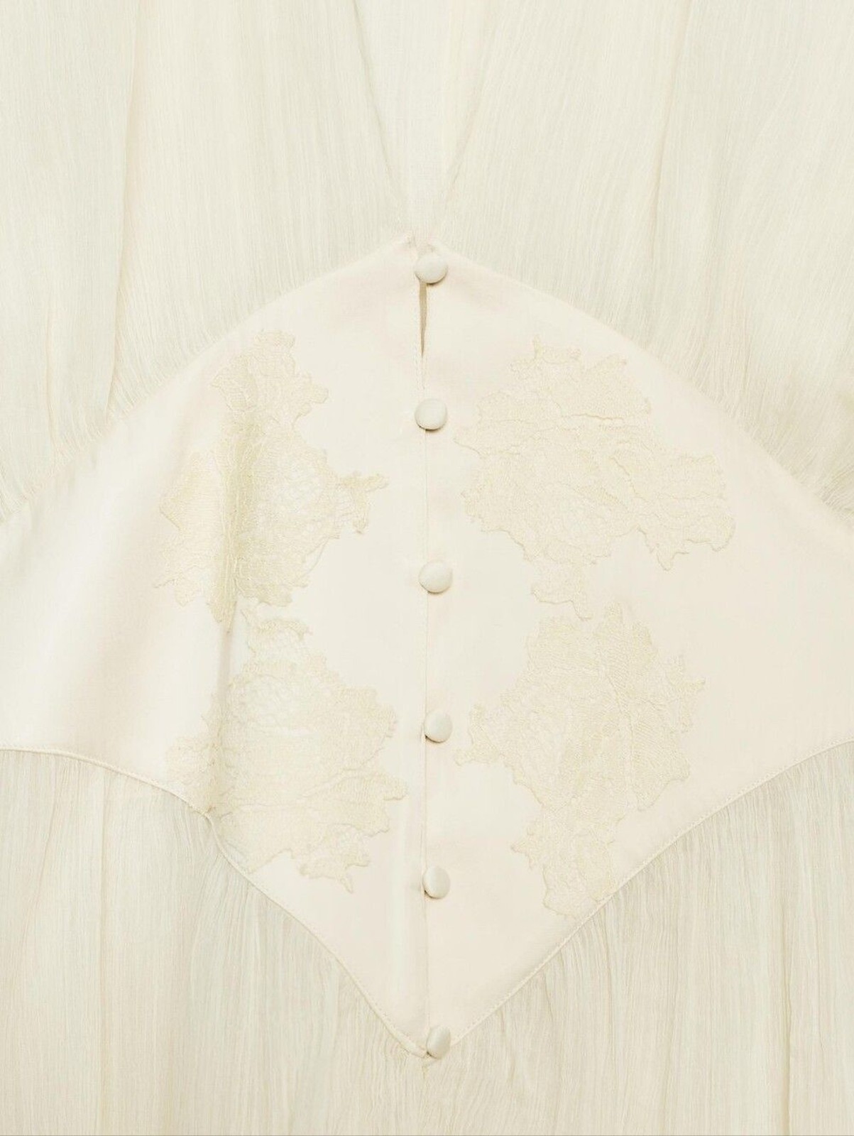 ZARA ZW COLLECTION GEORGETTE LACE BLOUSE SMALL
