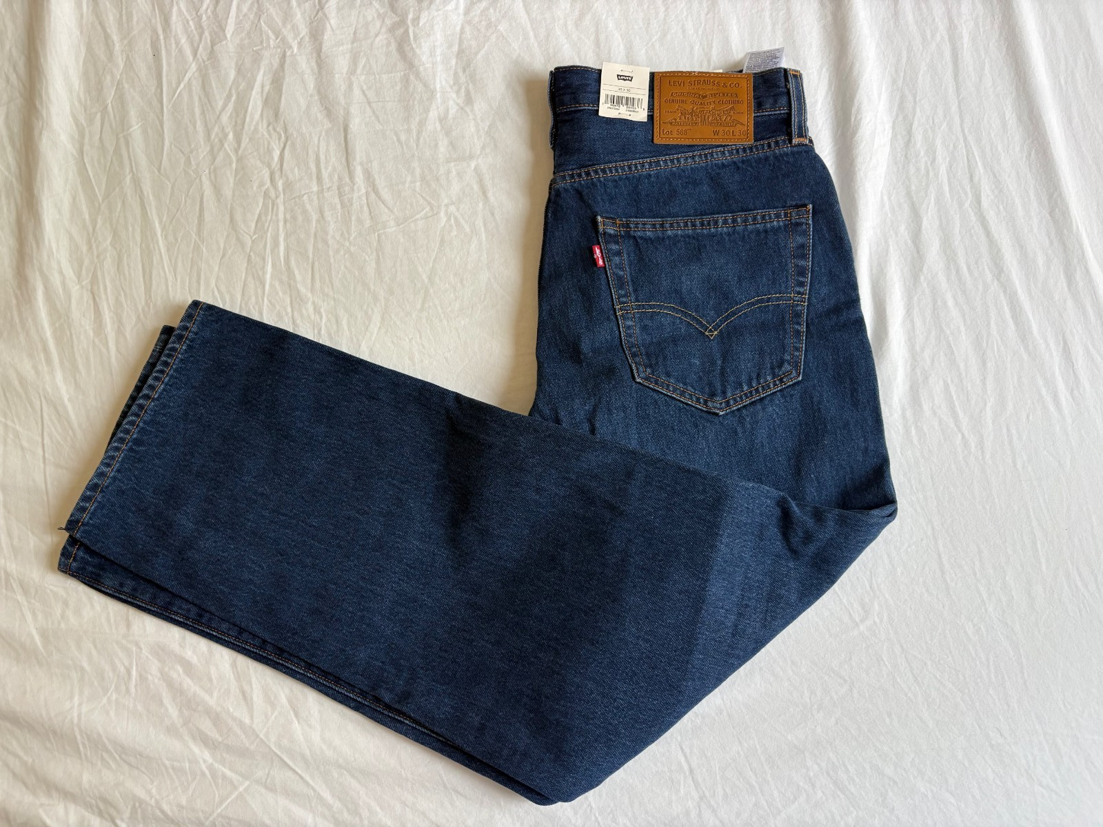 Levis 568 Loose Straight Denim Jeans Vivid Dreams Blue Mens 30×30