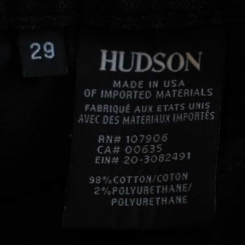 Hudson, Nico “False Idols” Midrise Super Skinny Jeans Distressed Black Size 29