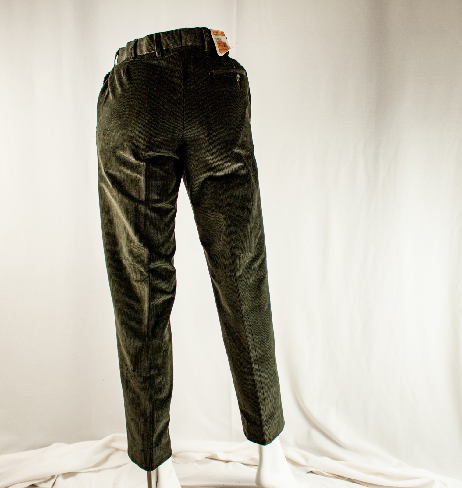 MARKS & SPENCER New Green Men Flat Corduroy Pants Size 30″W x 29″L