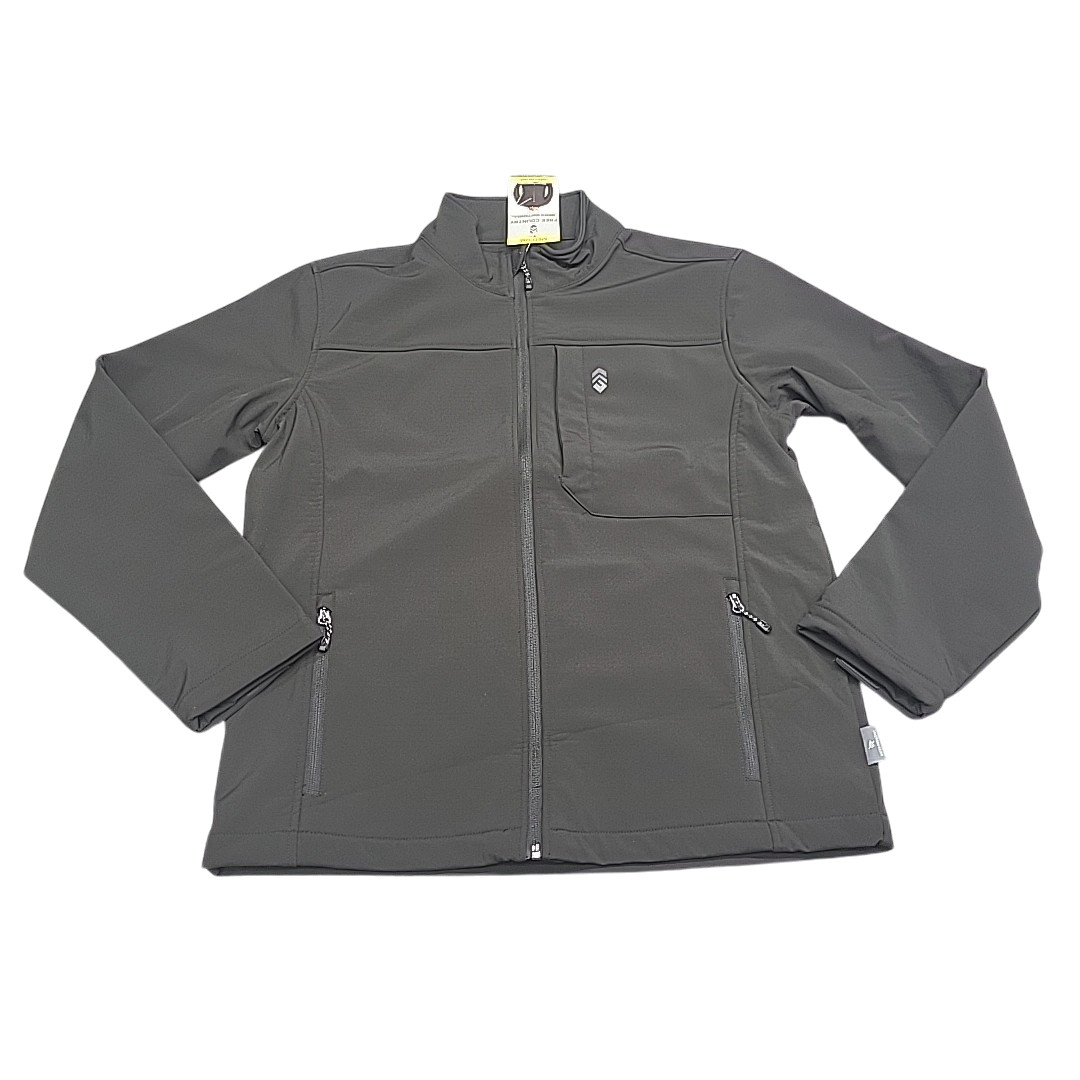 Free Country Mens Jacket Medium Size Black Softshell Zip Front Pockets