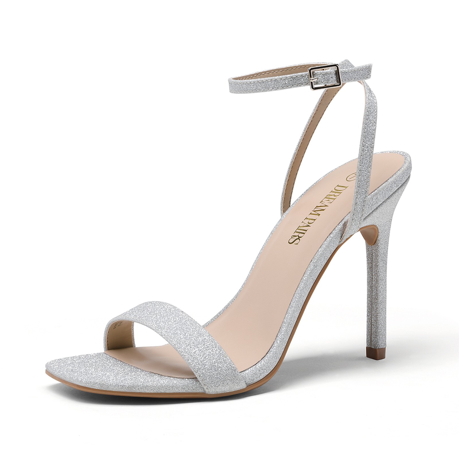 DREAM PAIRS Women High Heel Sandals Open Toe Ankle Strap Wedding Party Sandals