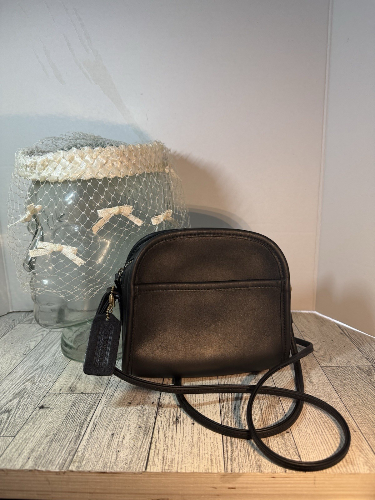 90’s Vintage Coach Abbie Crossbody Bag 9017 Black Leather Mini Bag **Read**