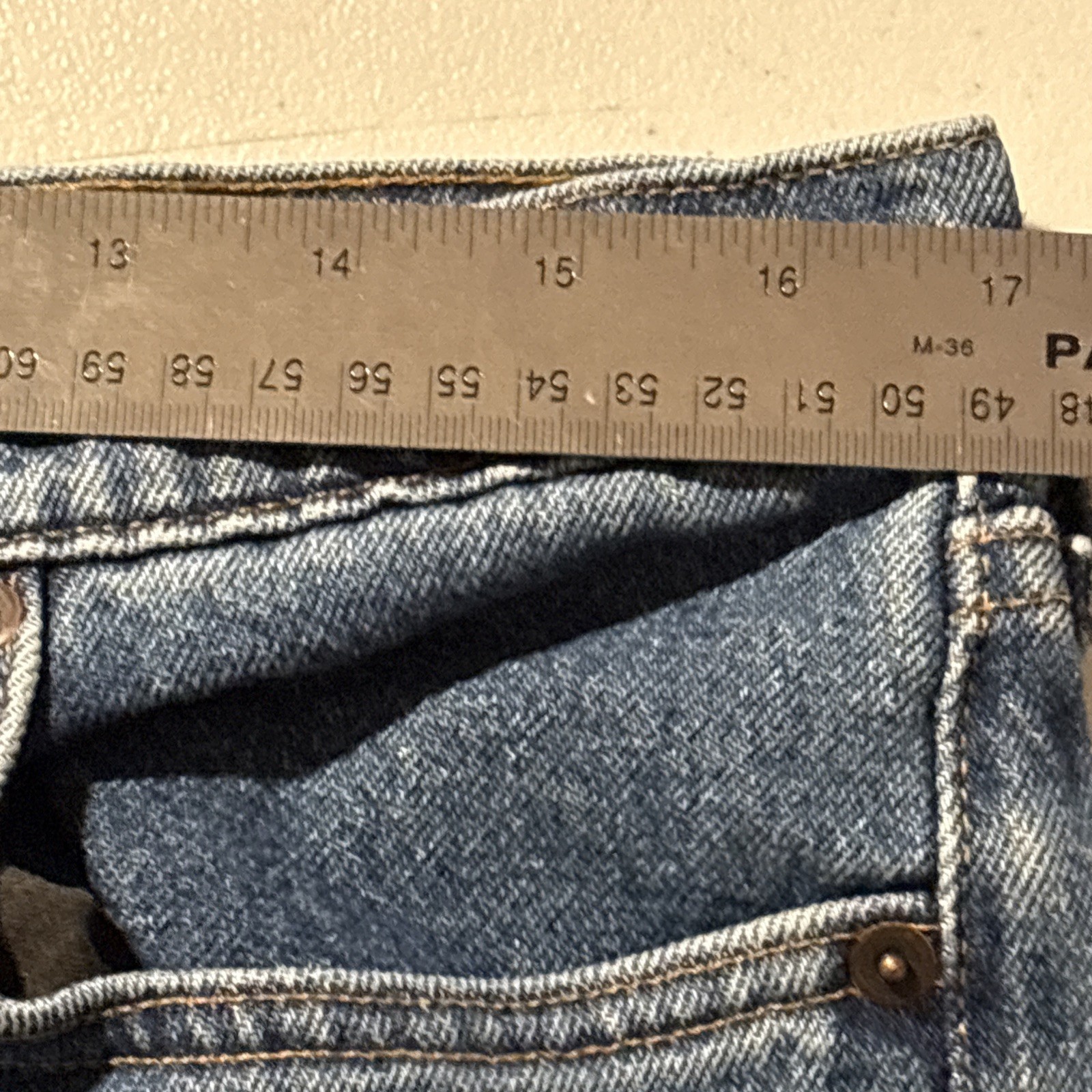 All American Clothing Co Jeans Mens 35×34 Slim Fit Medium Wash USA Made Mid Rise
