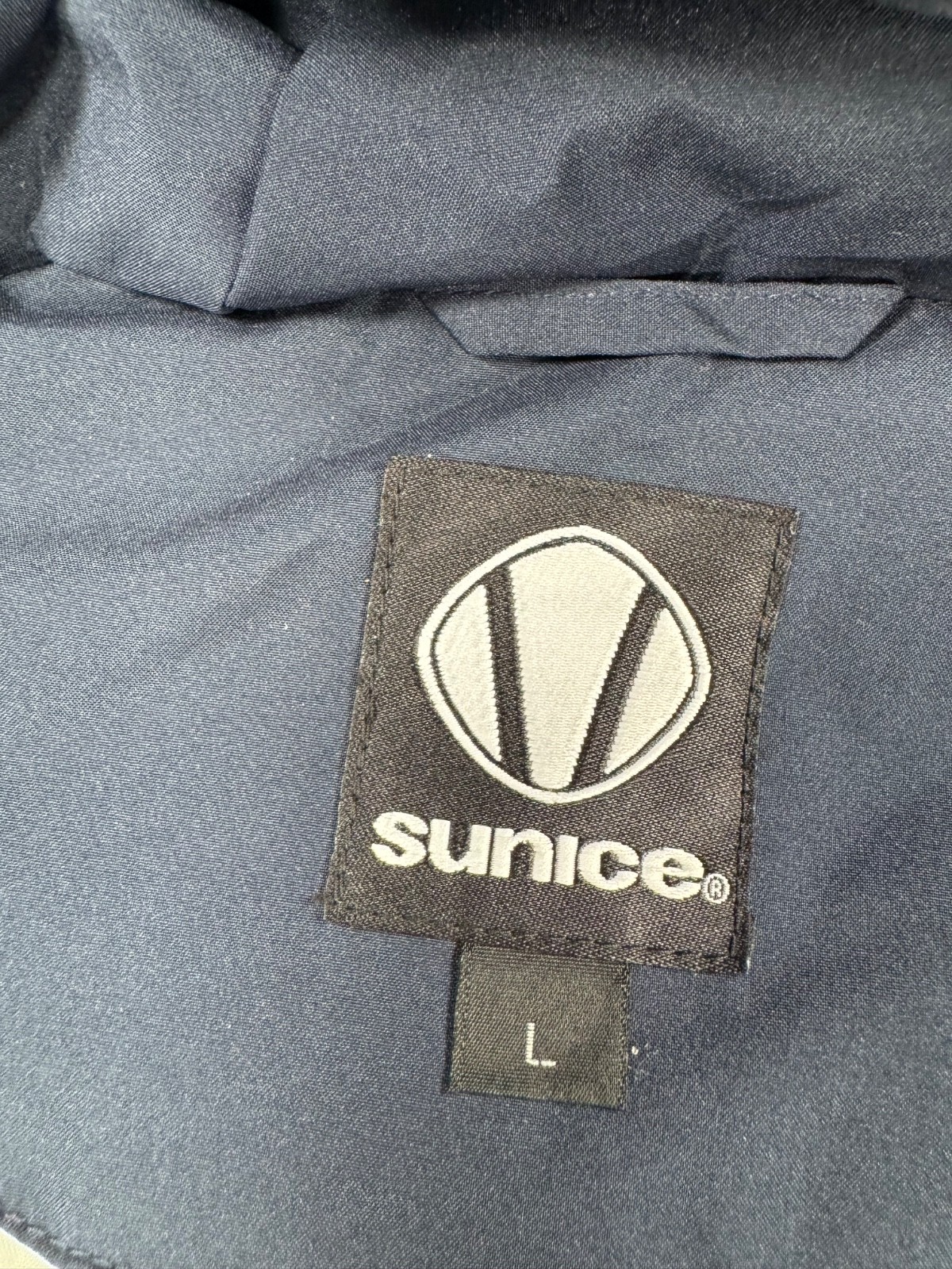 Sunice Gore-Tex Hooded Rain Jacket Parka Waterproof Navy Mens Large