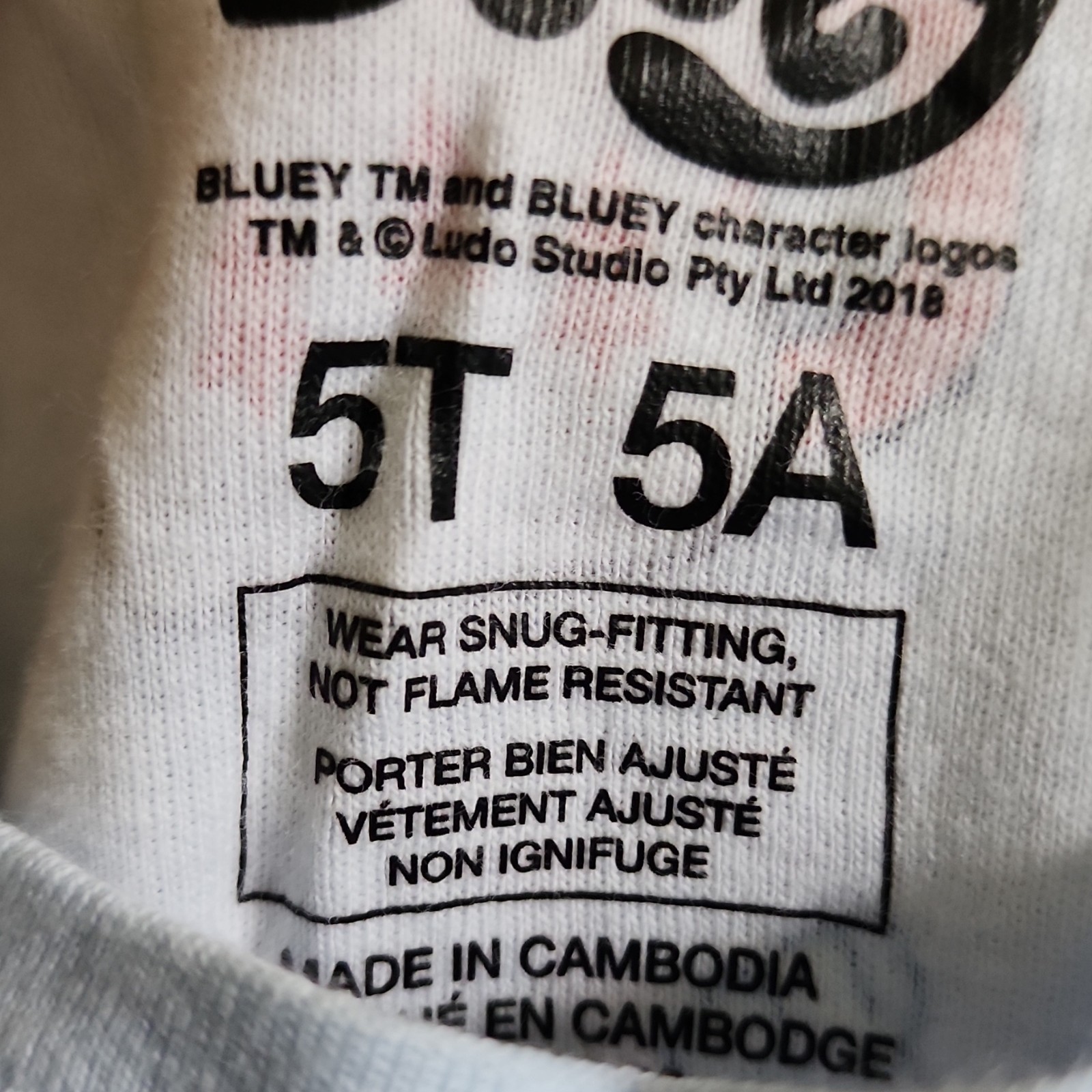 Bluey Boys 5T Christmas Snug Fit Cotton Knit Pajama Pants Light Blue