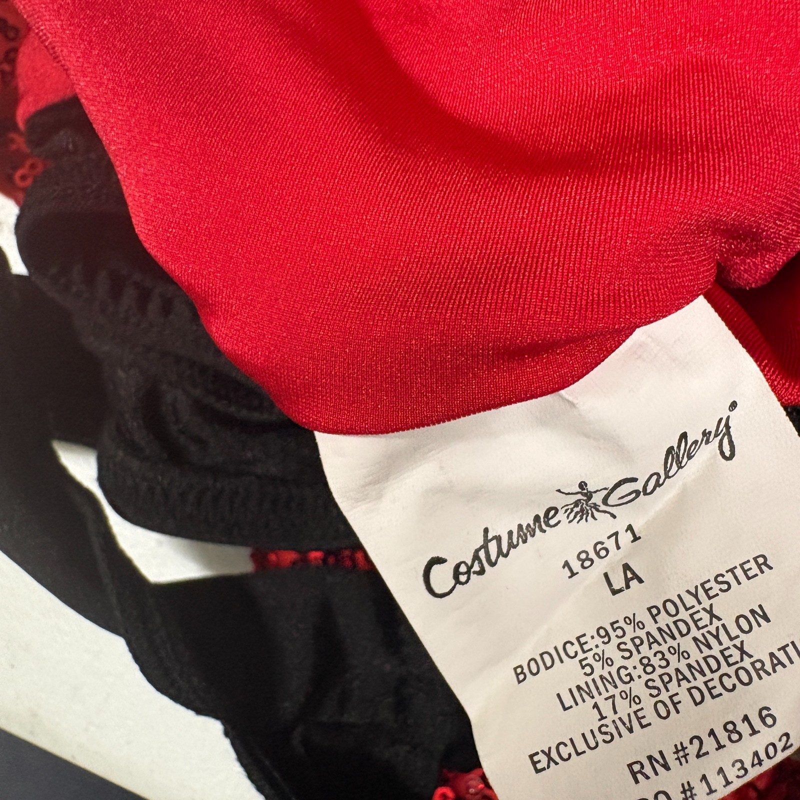 Costume Gallery Sequin Dance Costume LA Red Black Jazz Contemporary Set