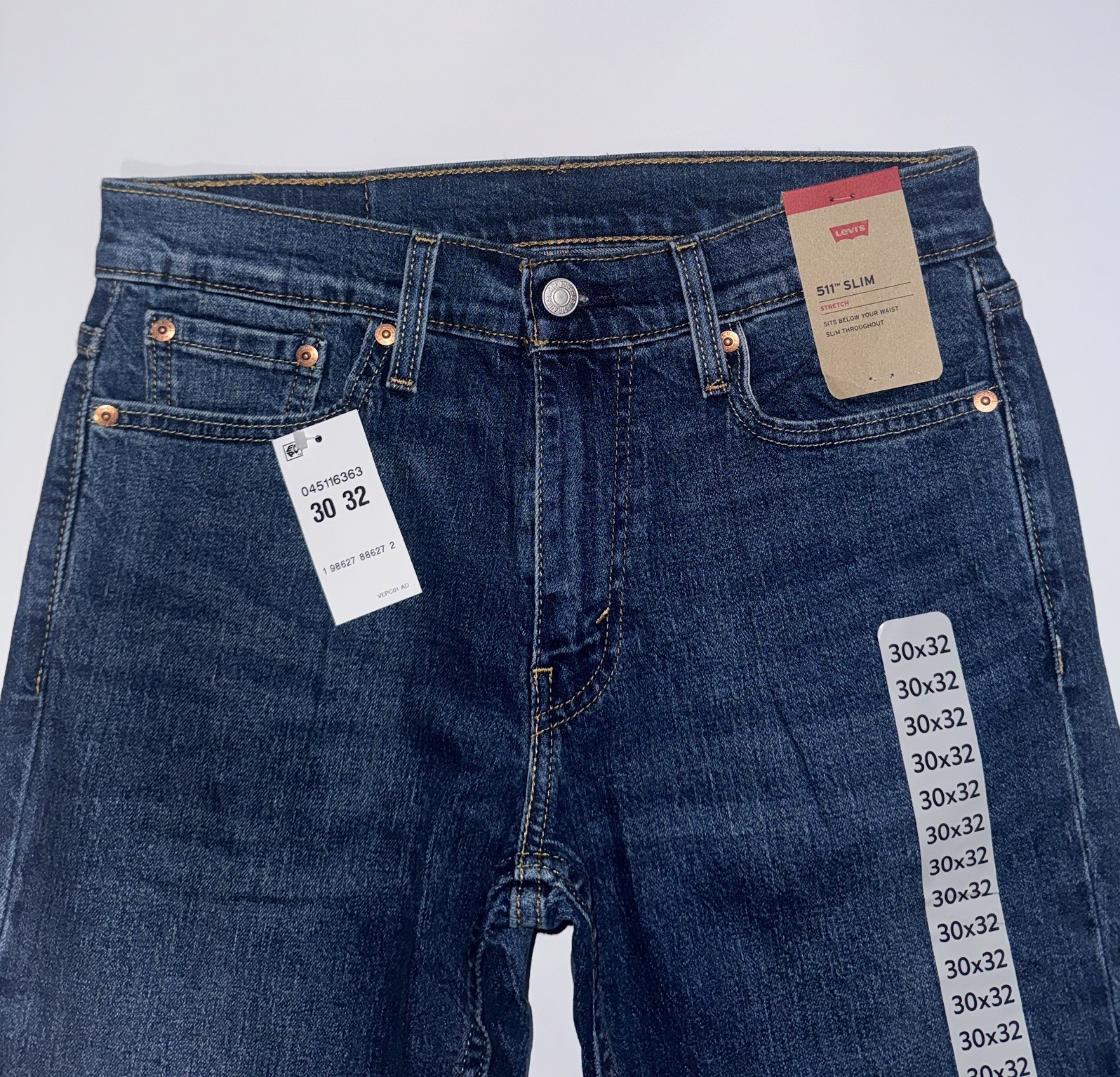 Levi’s 511 Slim Fit Stretch Men’s Size 30X32 Jeans Blue Medium Wash NEW W/Tags