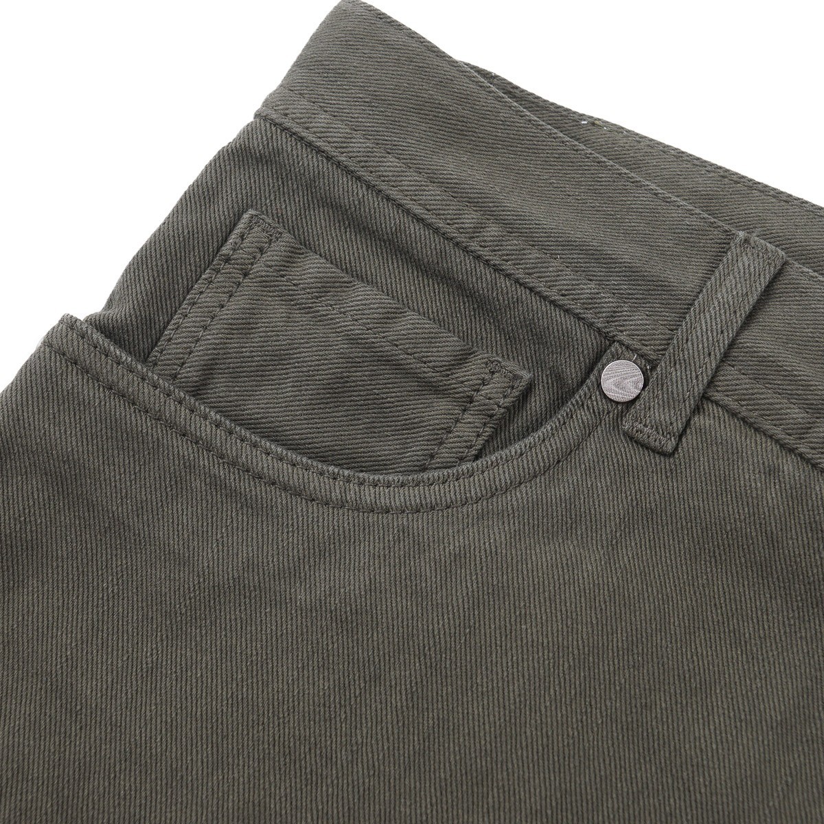 Brett Johnson Trim Straight Fit Olive Green Twill Cotton Denim Jeans 34×34 NWT