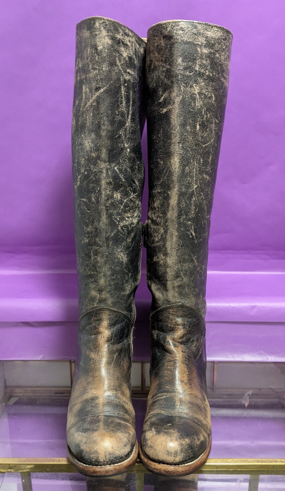 Bed Stu Manchester Hand Wash Leather Tall Riding Boots Women’s 7.5