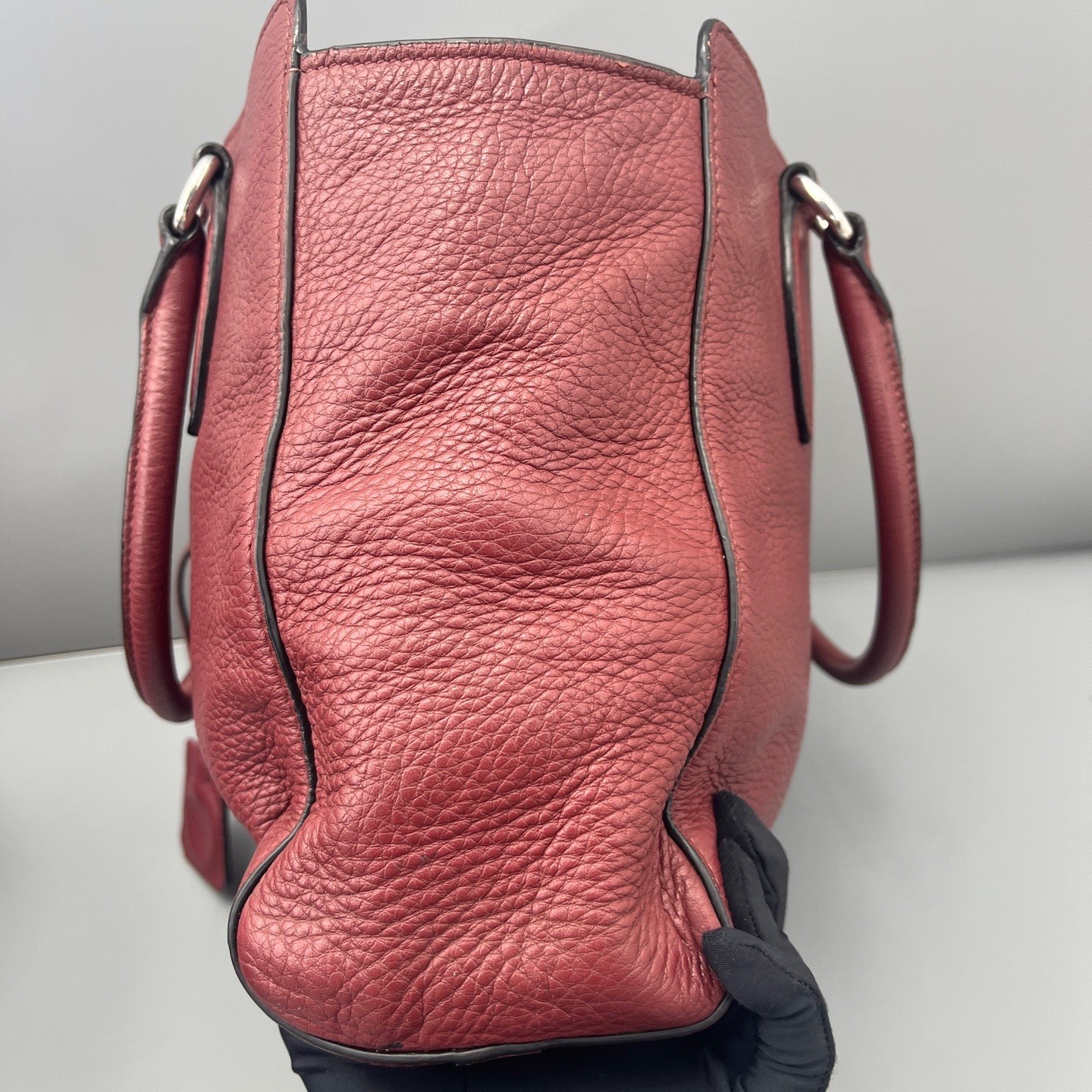 Prada Pre-Owned Authentic Tote Burgundy 28*22*11cm Free Tracked Shipping