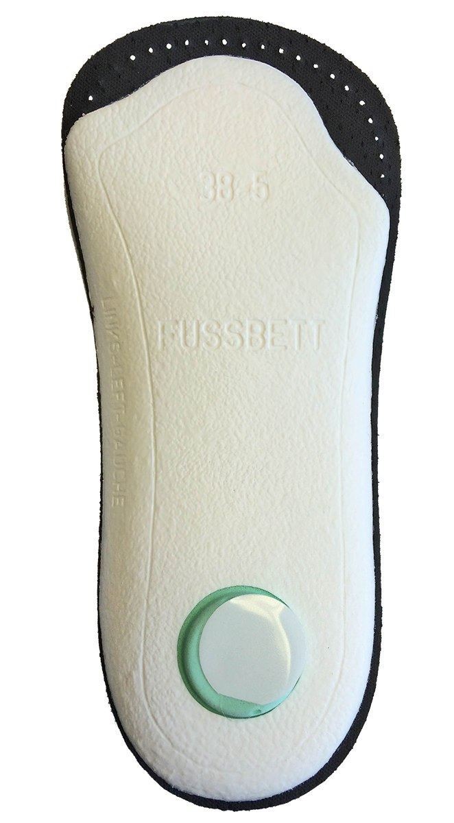 HOLIDAY BLACK 3/4 Leather Ultra Light, Thin, Semi-Rigid Orthotic with Metatarsal