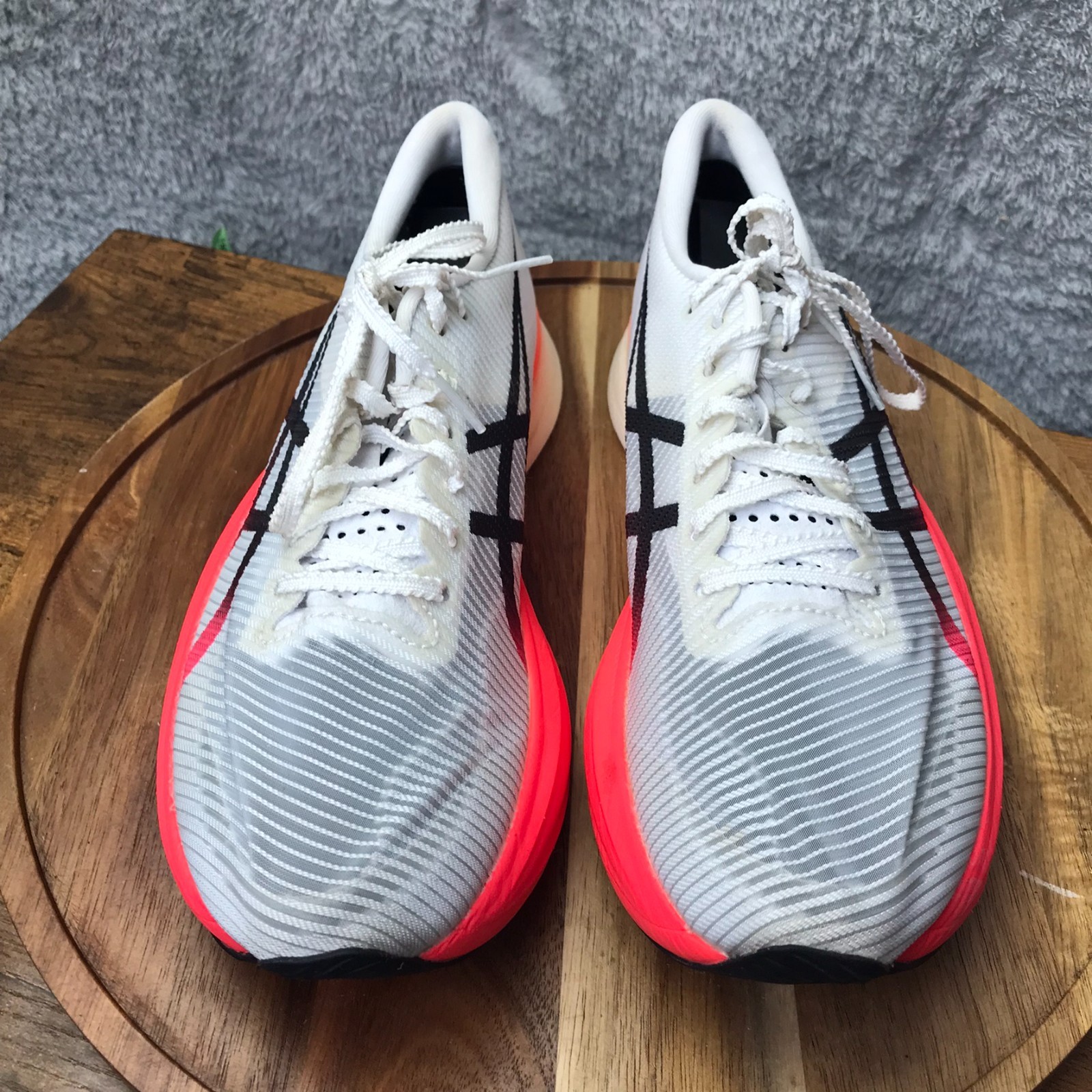ASICS Metaspeed Edge+ Sneakers M 6.5 W 8 White/Sunrise Red Gym Running Shoes