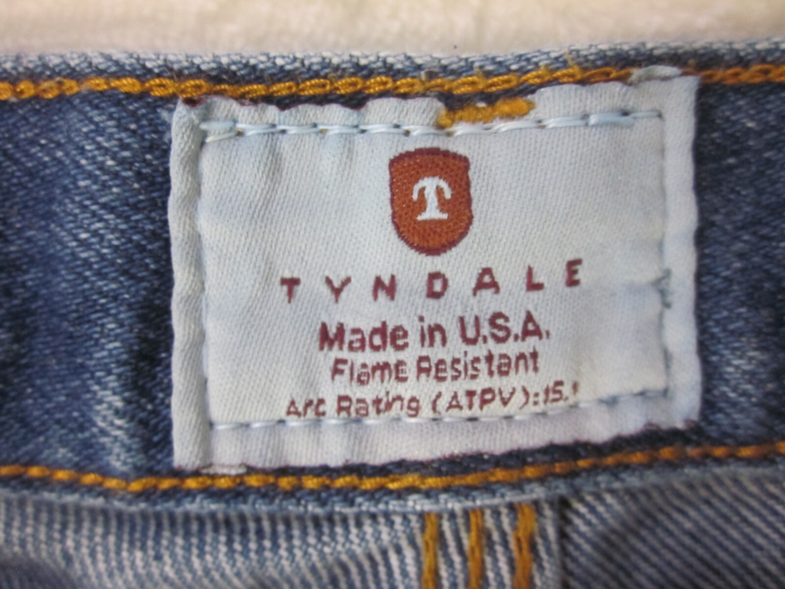 Tyndale FR Carpenter Cargo Blue Jeans W40 L27 Fire Resistant ATPV:15.1 USA F290T