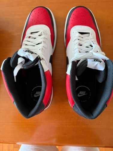 Nike Court Vision Mid Basketball Sneakers Men’s US Size 14 Red/white /black NEW