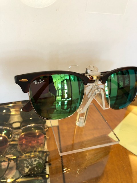 AUTHENTIC RAY-BAN RB3016 CLUBMASTER CLASSIC 1145/19 GREEN FLASH MIRROR Premium