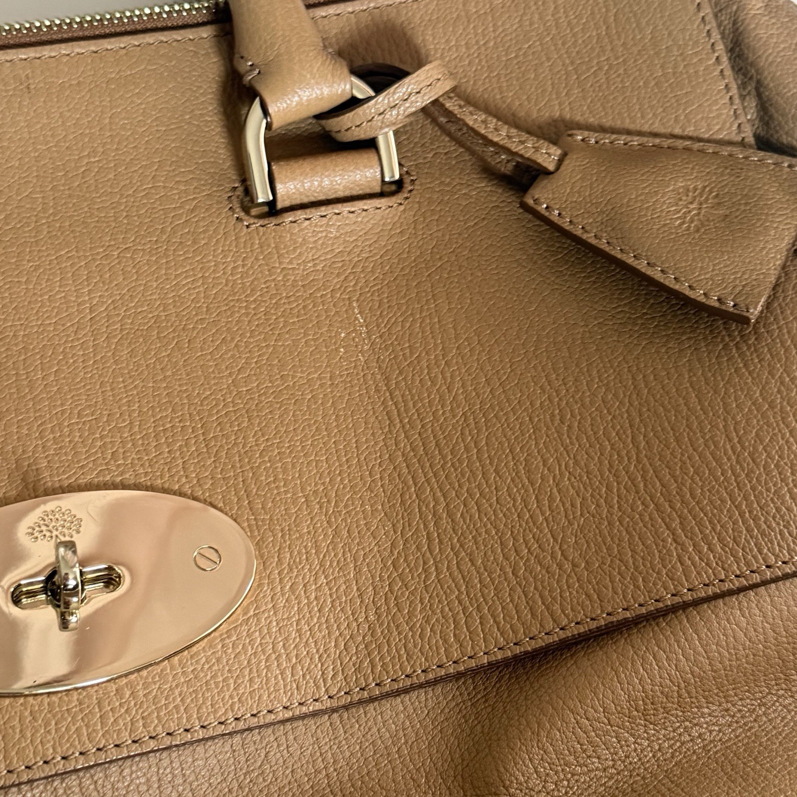 Mulberry Del Rey Leather Satchel Top Handle Bag
