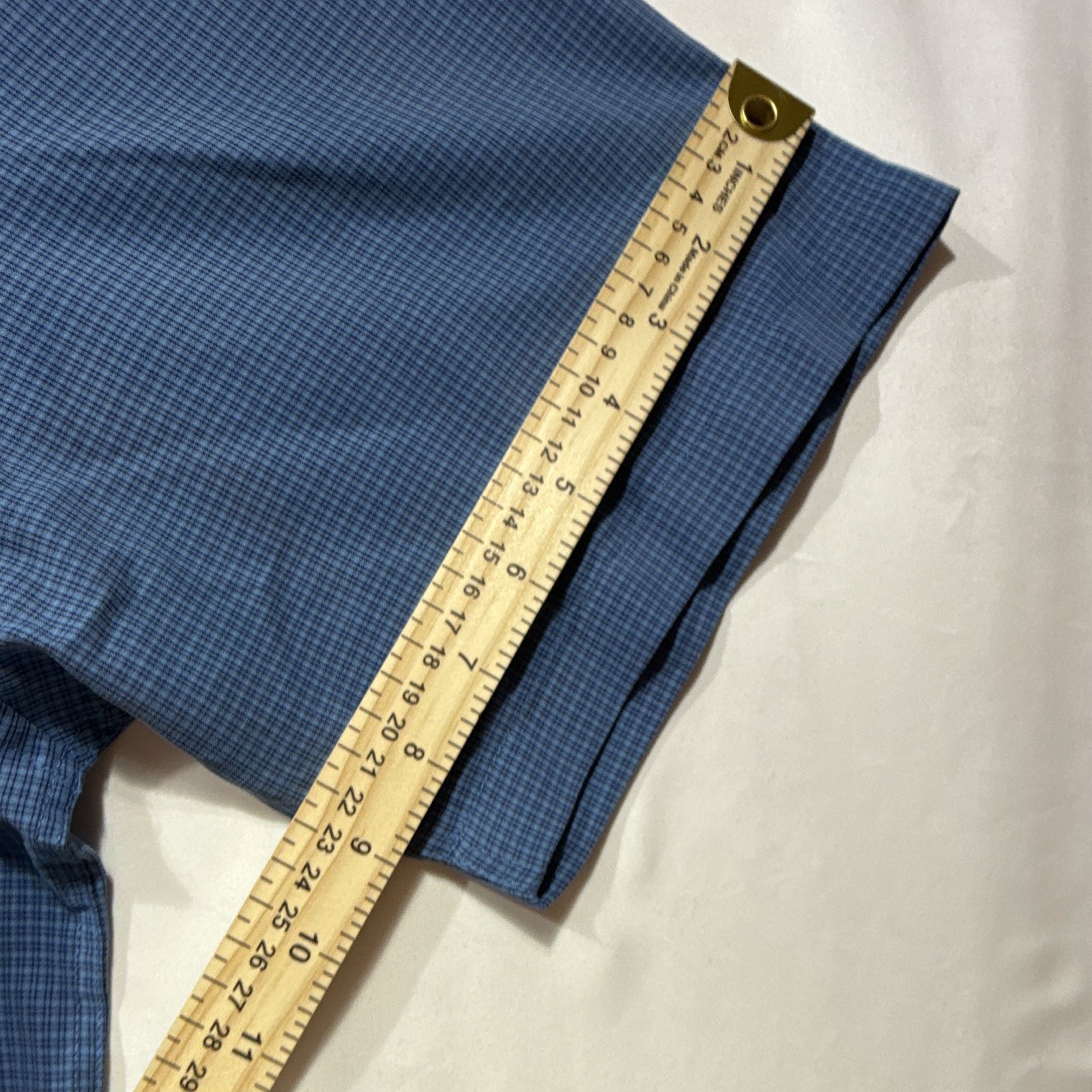 Quiksilver Waterman Men’s 2XL Blue Check Woven Button-Up Shirt SS Pockets