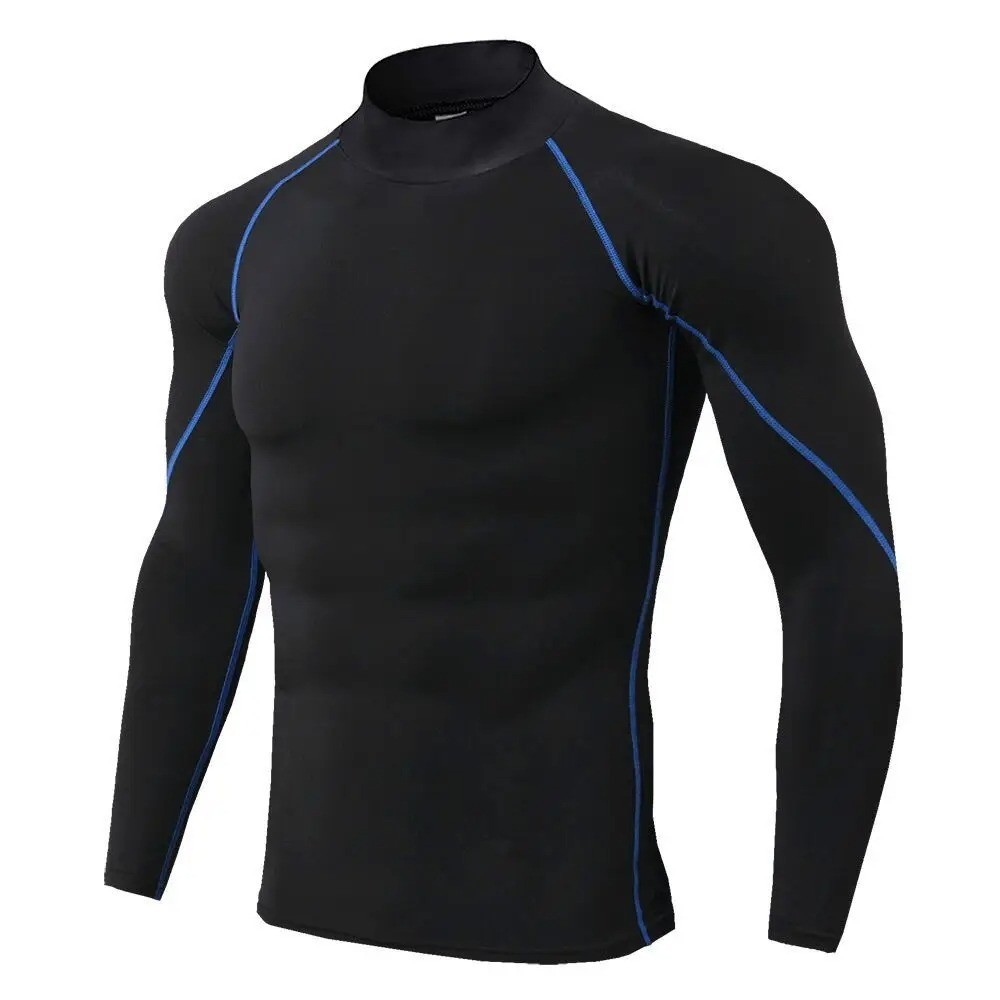 Men Compression T Shirt Long Sleeve Gym Fitness Quick Dry Sport Top