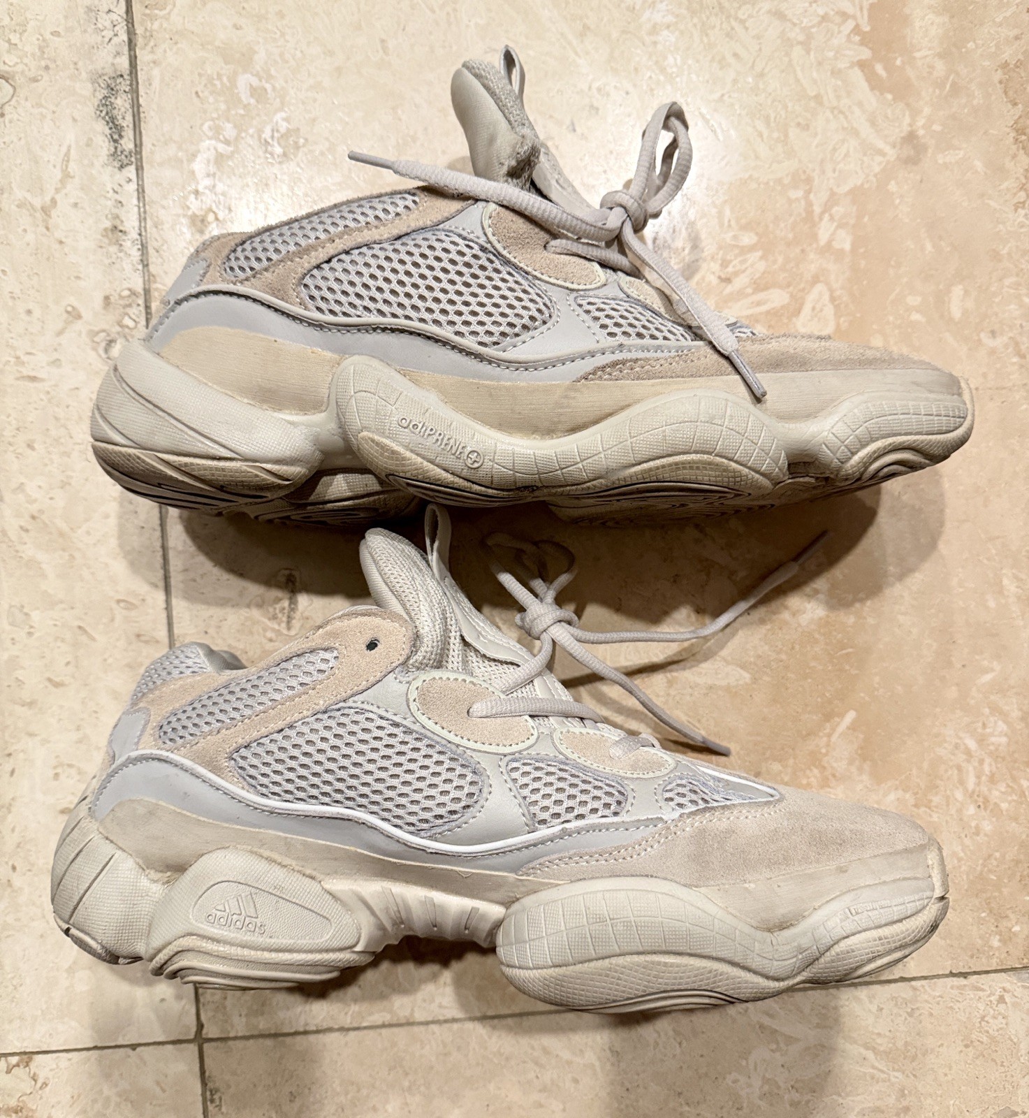 Size 10 Adidas Yeezy 500 Salt Gray Mens Low Top Athletic Sneaker Shoes EE7287