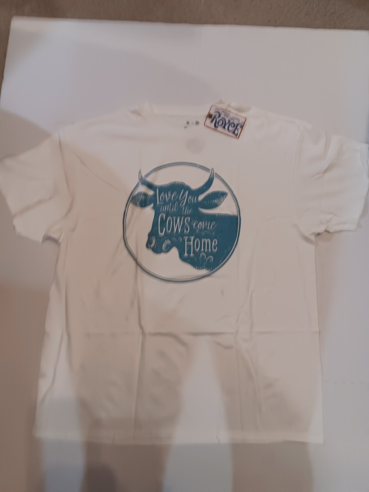 Cow T-shirt, “Love You Till The Cows Come Home” Women’ Size X Large New w/Tags