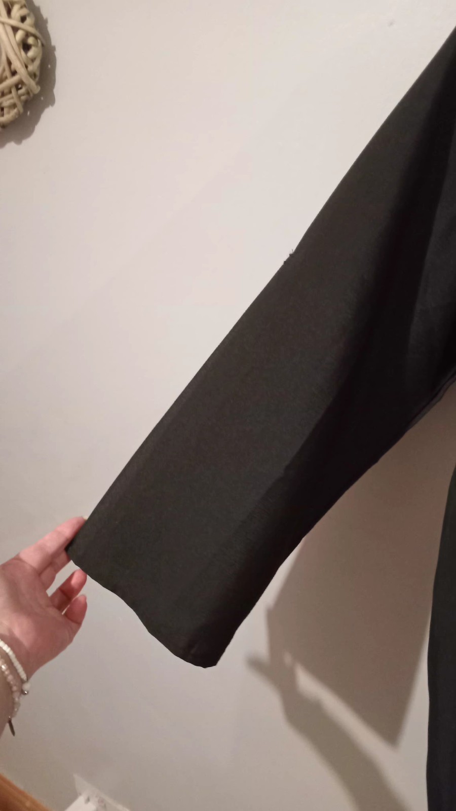 long sleeve button up black dress long length 12? new