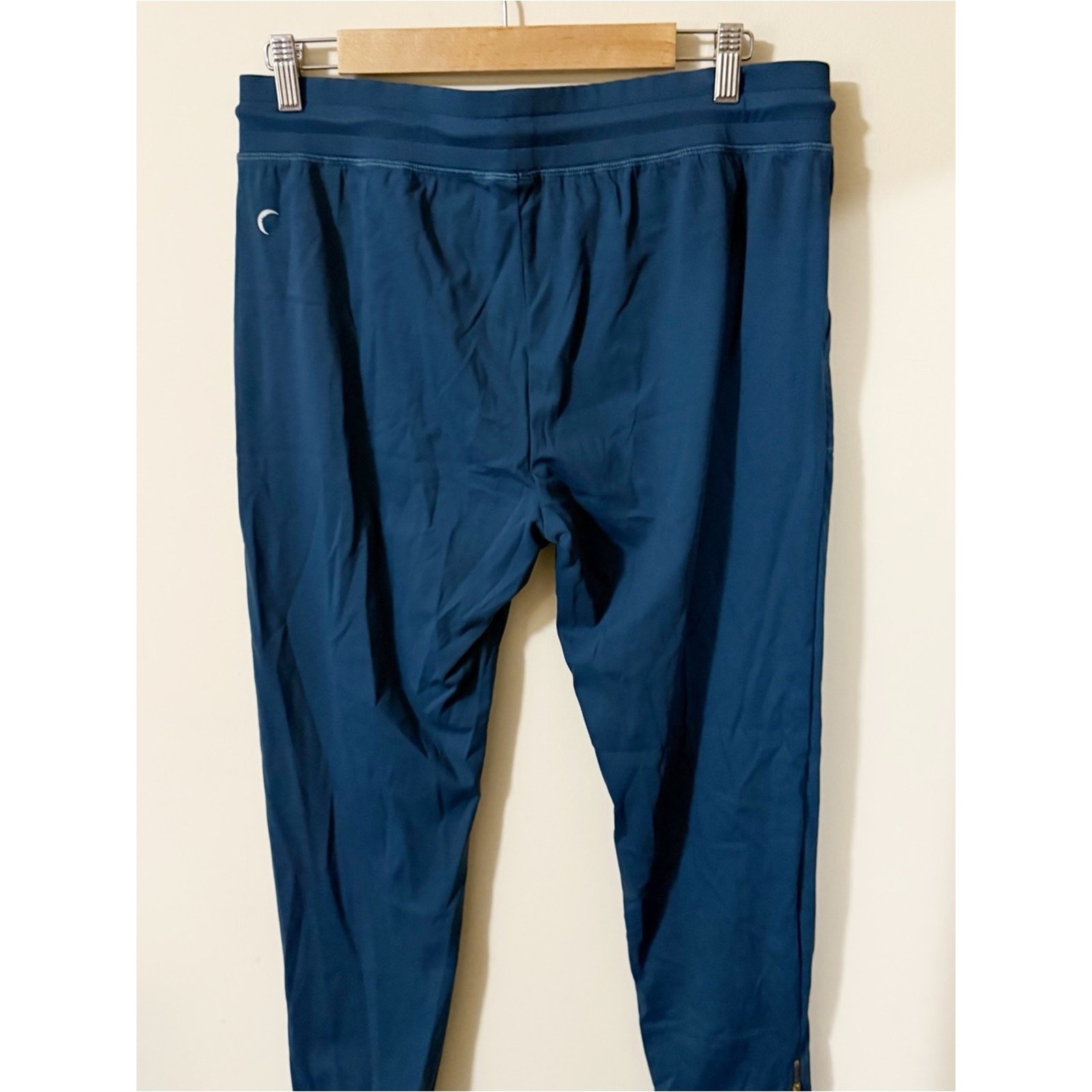 Zyia Active Womens Blue Joggers Ankle Slits Activewear Gym Workout Size LARGE