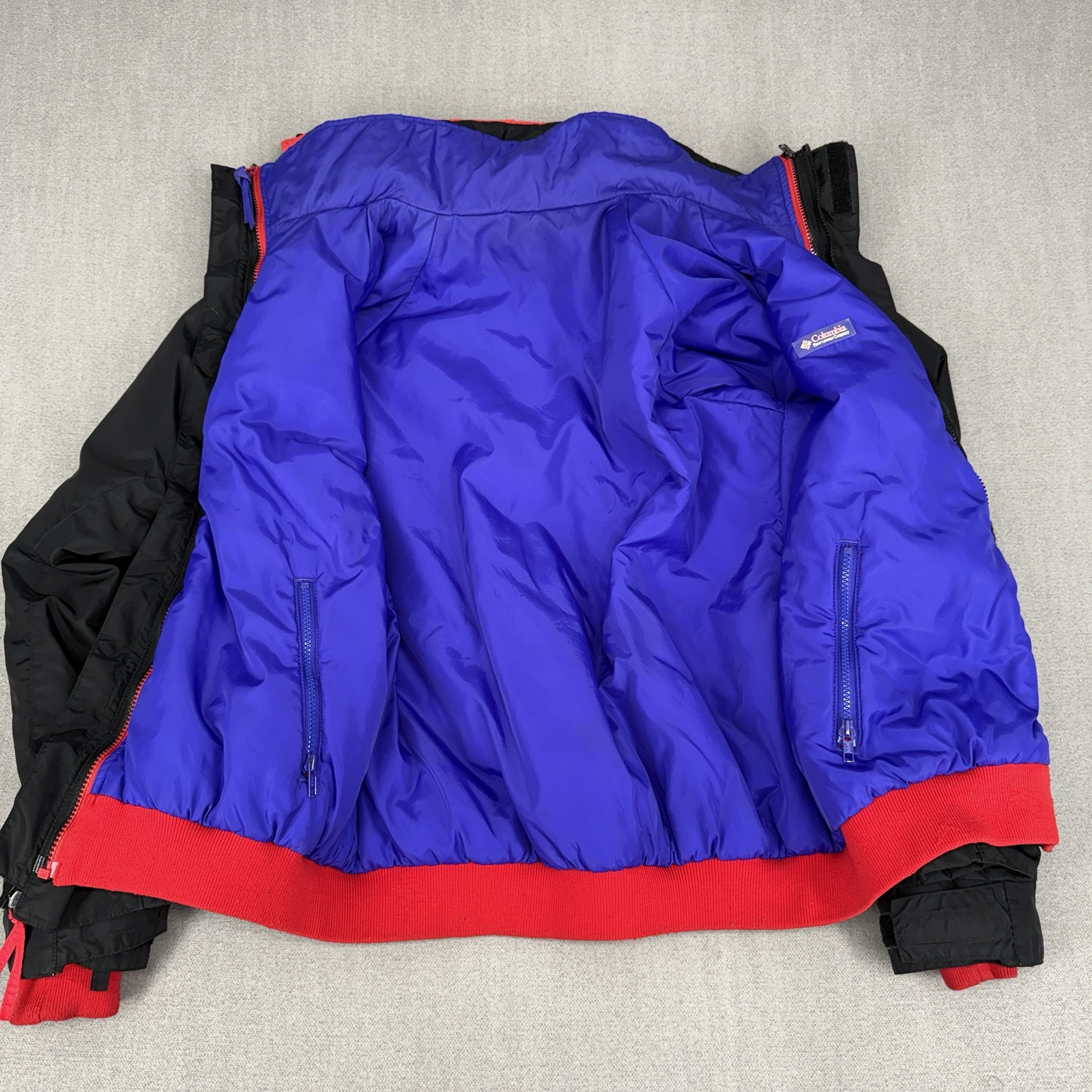 90s Columbia Jacket Men L Black Radial Sleeve 3-in-1 Reversible Ski Switcheroo